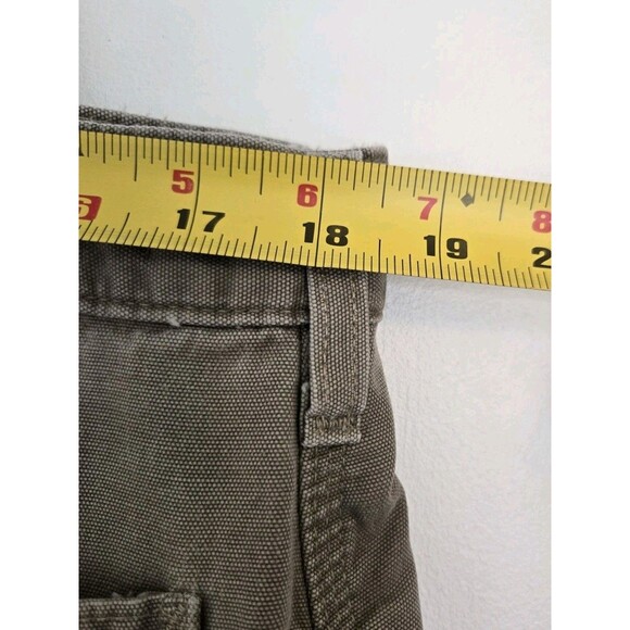 Carhartt Pants Mens 38x32 Brown Dungaree Canvas Carpenter Workwear B175 MUS Work - Picture 7 of 9